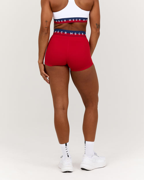 TRAINING RANGE POWER SHORTS 3" - REP RED