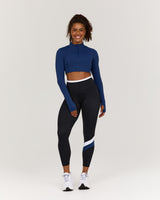 TRAINING RANGE SAMMY CROPPED ZIP UP JACKET - GRIT NAVY