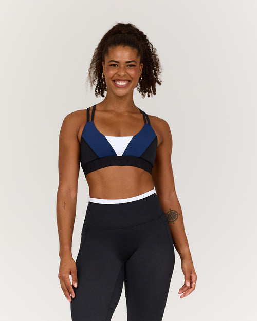 TRAINING RANGE SYNERGY BRA - BLACK GRIT NAVY