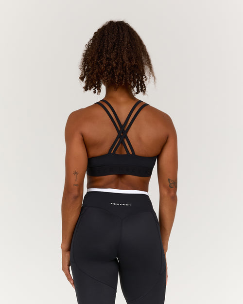 TRAINING RANGE SYNERGY BRA - BLACK GRIT NAVY