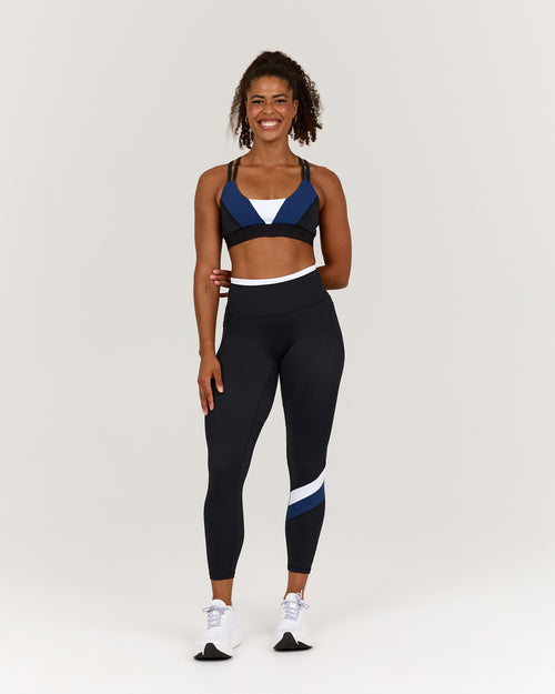 TRAINING RANGE SYNERGY BRA - BLACK GRIT NAVY