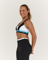 TRAINING RANGE SYNERGY BRA - WHITE HYPER BLUE