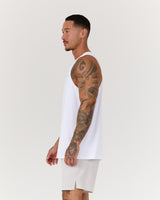 MENS TURBO TANK - WHITE