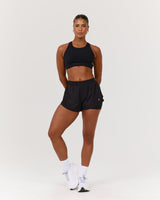 ULTRA INBUILT RUN SHORTS 3" - BLACK