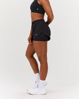 ULTRA INBUILT RUN SHORTS 3" - BLACK