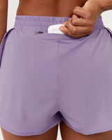 ULTRA INBUILT RUN SHORTS 3" - DUSTED GRAPE