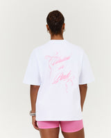 ESSENTIALS TEE - WHITE UNITED IN PINK