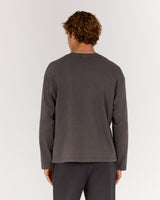 MEN'S BOXY LONG SLEEVE TEE - FADED ONYX