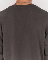 MEN'S BOXY LONG SLEEVE TEE - FADED ONYX