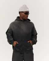 MEN'S OVERSIZED HOODIE - SUNFADE BLACK VANGUARD