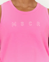 VELORA LONGLINE SINGLET - FADED PINK TOPAZ