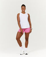 VELORA LONGLINE SINGLET - WHITE