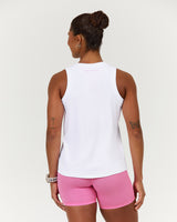 VELORA LONGLINE SINGLET - WHITE