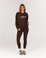 WAFFLE OVERSIZED LONG SLEEVE TEE - FONDANT