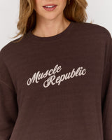 WAFFLE OVERSIZED LONG SLEEVE TEE - FONDANT