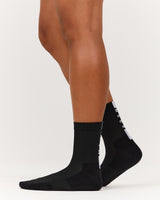WOMENS PERFORMANCE SOCKS - BLACK WHITE
