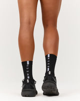 WOMENS PERFORMANCE SOCKS - BLACK WHITE