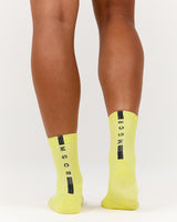 WOMENS PERFORMANCE SOCKS - LEMON BLACK