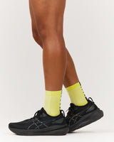 WOMENS PERFORMANCE SOCKS - LEMON BLACK
