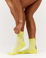 WOMENS PERFORMANCE SOCKS - LEMON BLACK