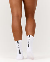 WOMENS PERFORMANCE SOCKS - WHITE BLACK