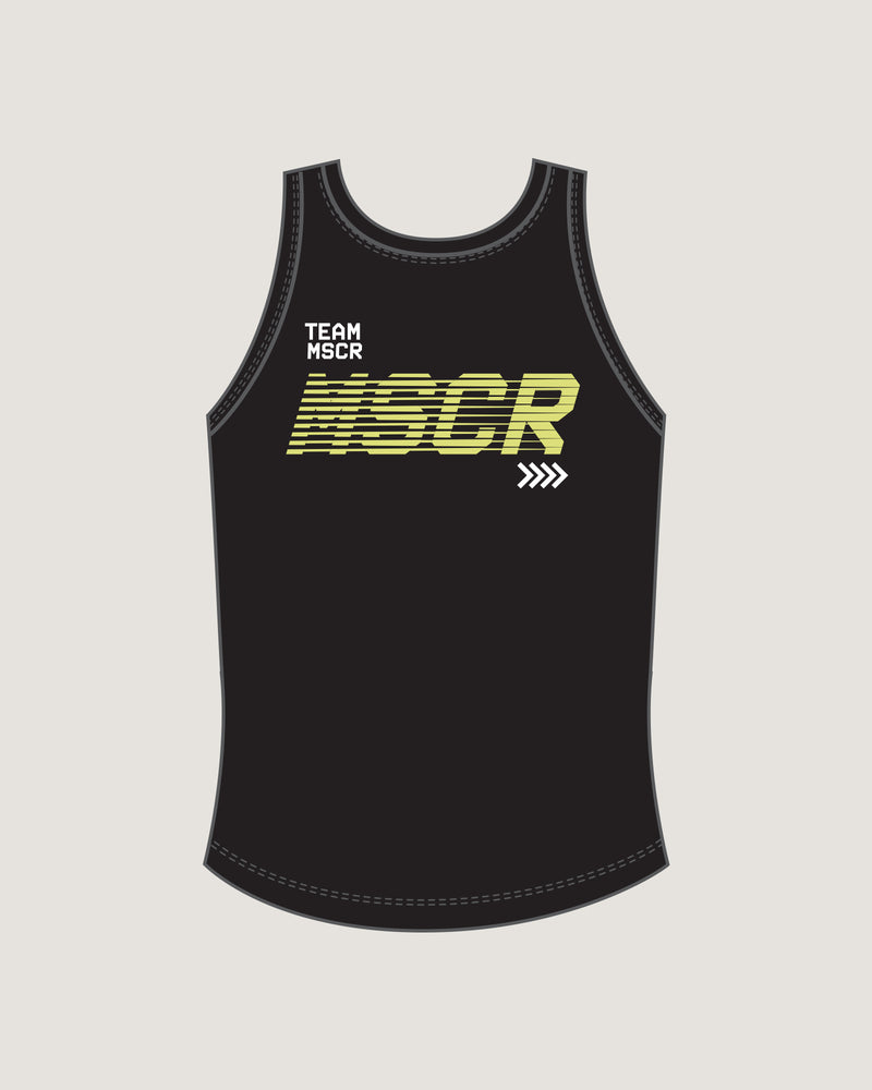 WOMENS SUN RUN RACE DAY SINGLET - BLACK