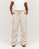 WOVEN UTILITY PANT - SANDSTONE