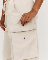 WOVEN UTILITY PANT - SANDSTONE
