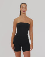 ATHLEISURE TUBE TOP - BLACK