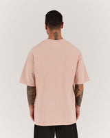 MEN'S OVERSIZED TEE - FADED CORAL