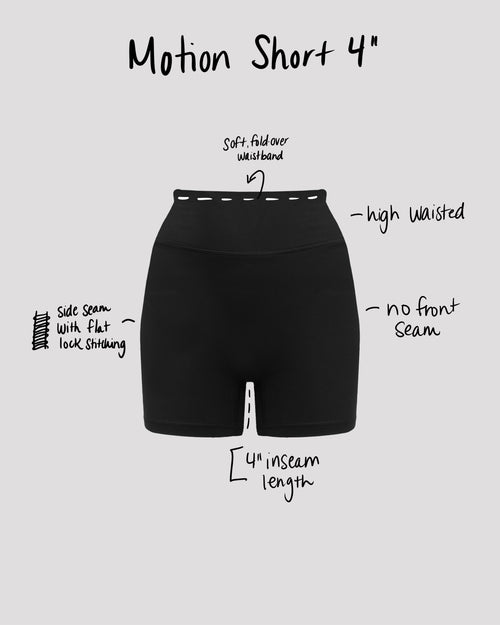 MOTION SHORTS 4" - BLACK