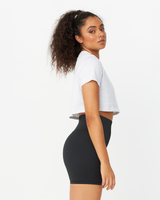 CROPPED TEE - SNOW GREY