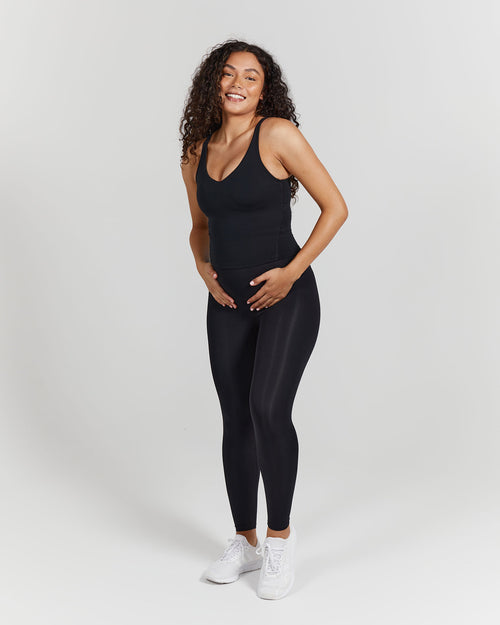 LUXE BROOKE LONGLINE TOP - BLACK