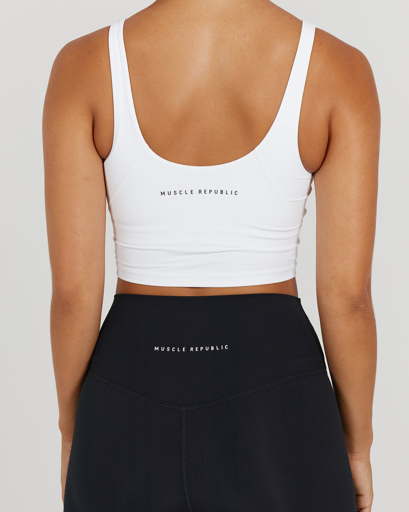 LUXE BROOKE CROP TOP - WHITE