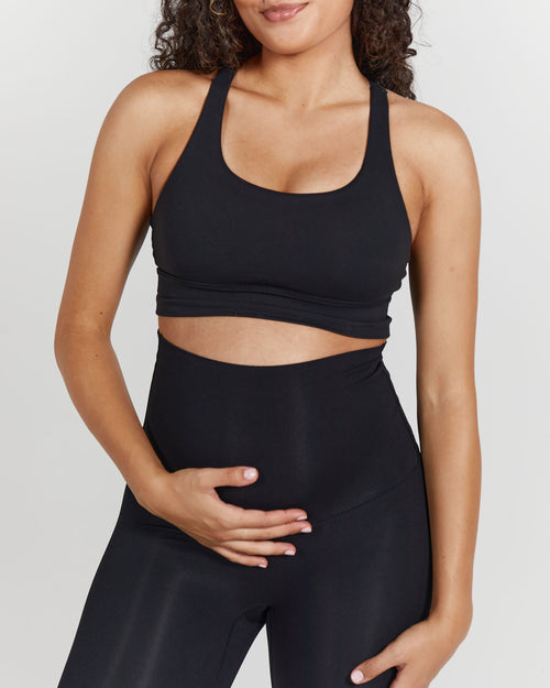 LUXE MATERNITY LEGGINGS FULL - BLACK