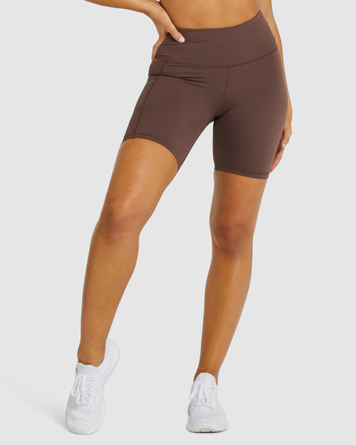 BIKER SHORTS - COFFEE