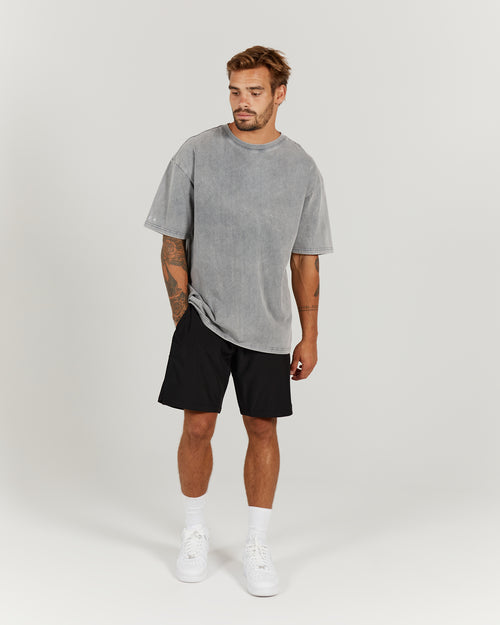 MEN'S OVERSIZED TEE - WASHED GREY