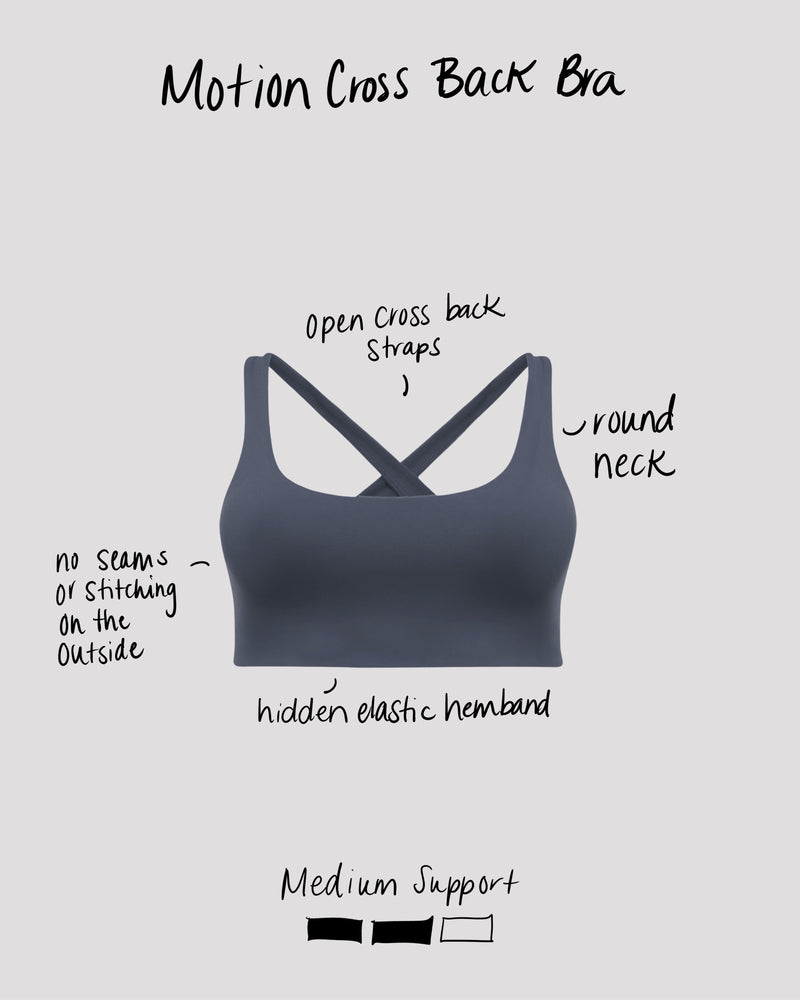 MOTION CROSS BACK BRA - STORM