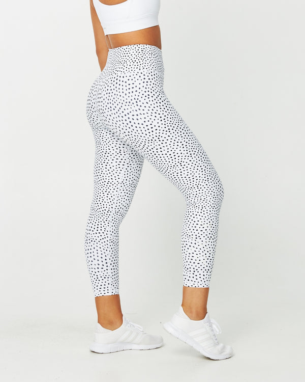 INSPIRE LEGGINGS 7/8 - SPECKLED WHITE