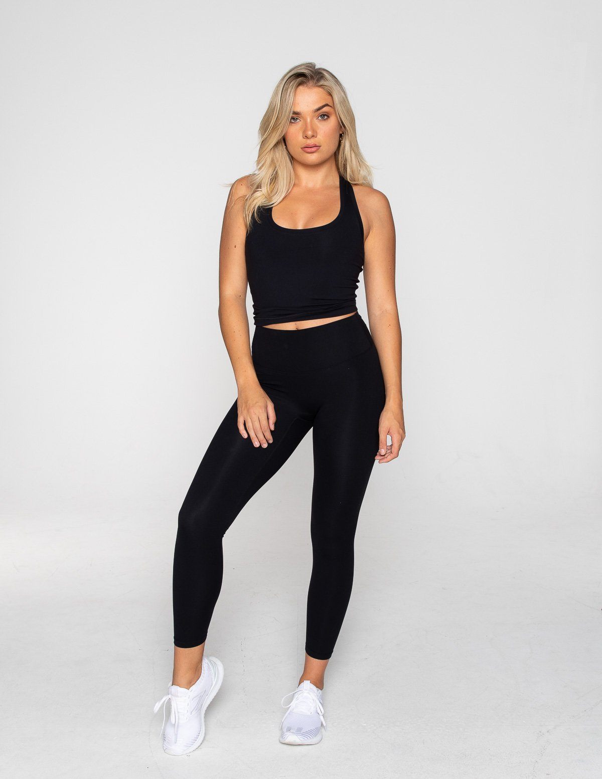 LUXE MIDRIFF TANK - BLACK – MUSCLE REPUBLIC