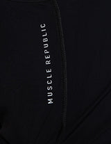 LUXE TIE BACK TANK - BLACK